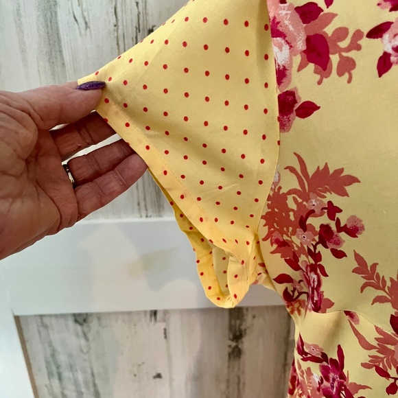 Floral Yellow and Pink Maxi Dress - Picture 3 of 11